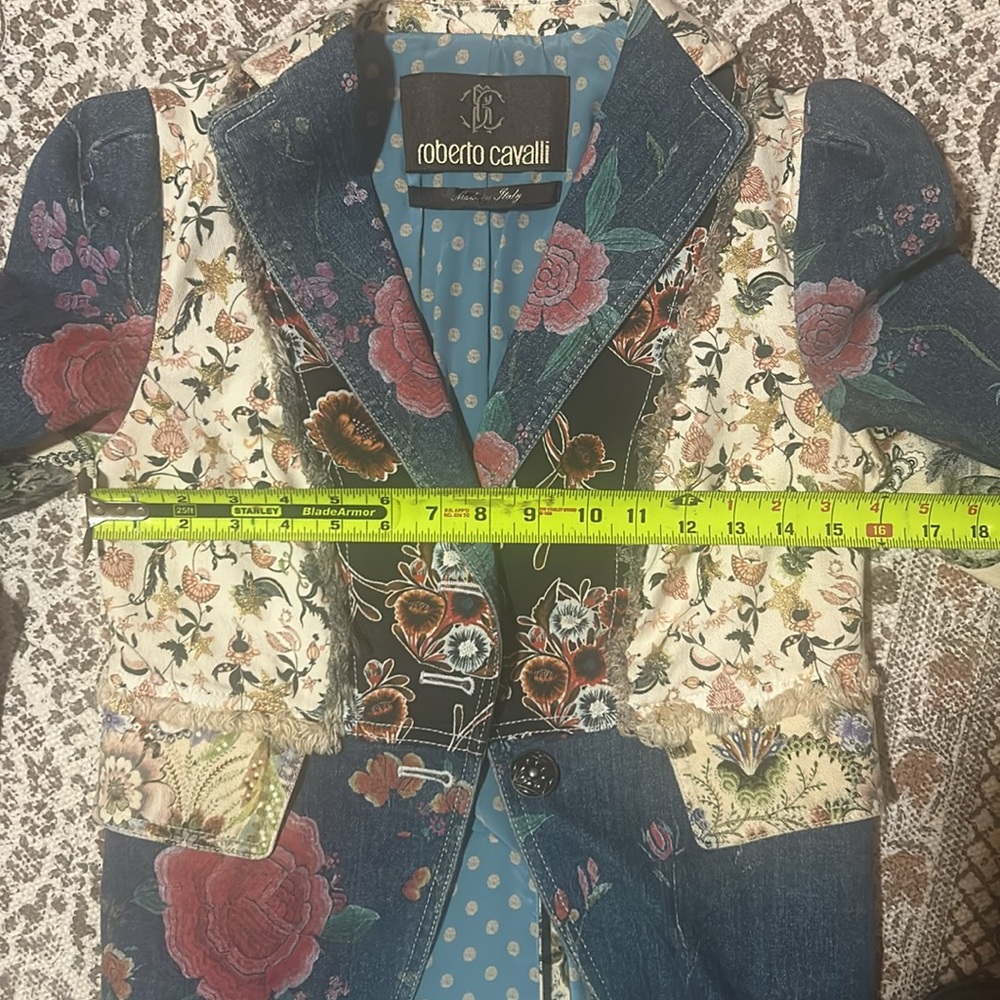 Roberto Cavalli Patchwork Denim Jacket - image 7